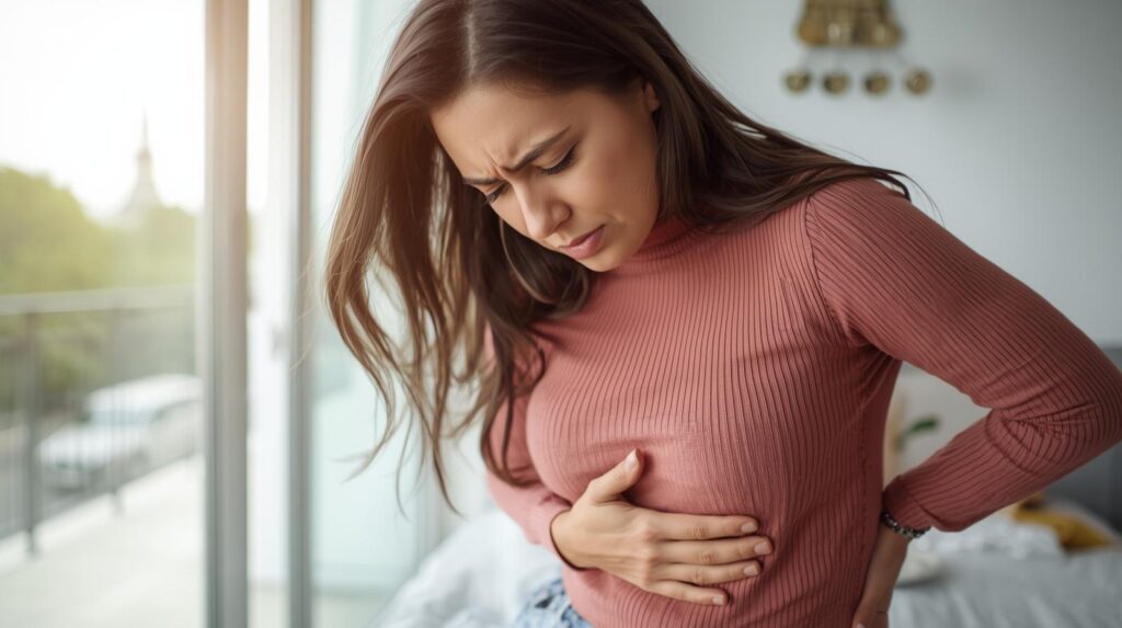 Pessoa demonstrando má digestão