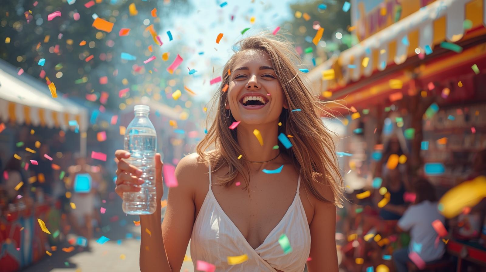 Mulher jovem curtindo o Carnaval