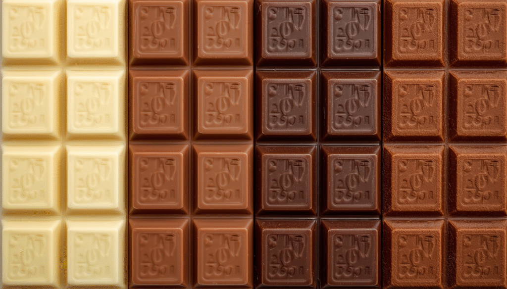 diferentes tipos de chocolate
