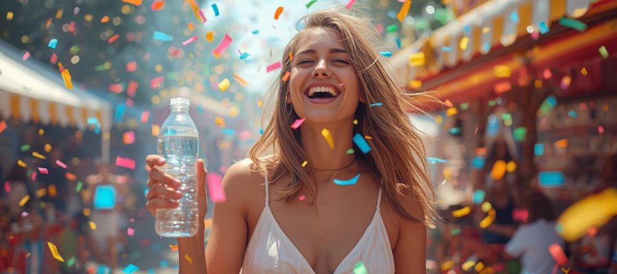 Mulher jovem curtindo o Carnaval