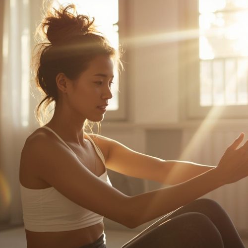 Pessoa vivendo rotina saudável