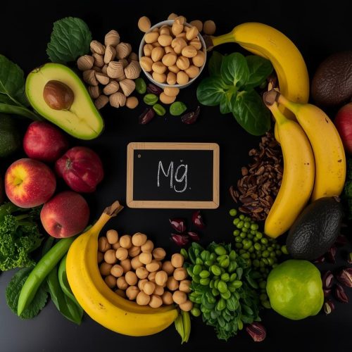 mesa de alimentos ricos em magnésio