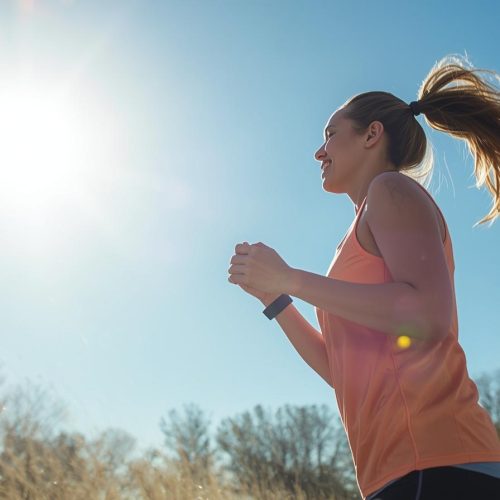 pessoa em atividade física leve, fotografia realista, clima positivo e motivador